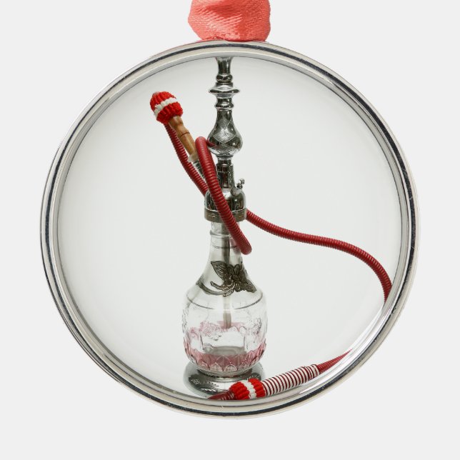 Wasserleitung Hookah Silbernes Ornament (Vorne)