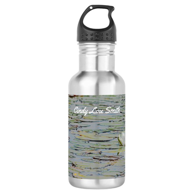 Wasserlilie Blume See Wasserflasche (Vorderseite)