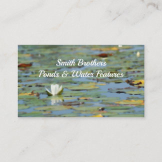 Wasserlilie Blume Wasserfarben Business Cards Visitenkarte