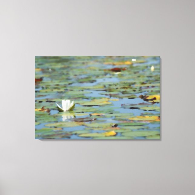 Wasserlilie Blume Wasserfarben Leinwand (Vorderseite)