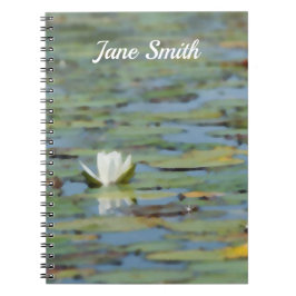 Wasserlilie Blume Wasserfarben-SpiralNotebook Notizblock