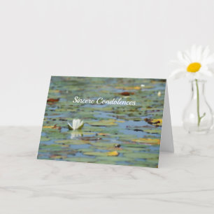 Wasserlilie Blume Wasserfarben - Sympathie Karte