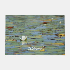 Wasserlilie Blume Wasserfarbener Türmatte