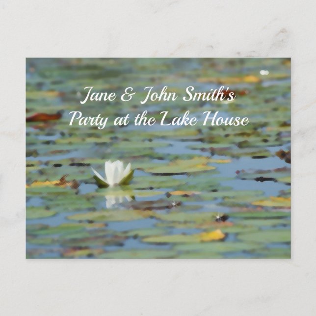 Wasserlilie Blume Watercolor Postkarte (Vorderseite)