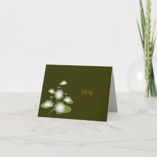 Wasserlilie Elegant Einfach Moderne RSVP Einladung