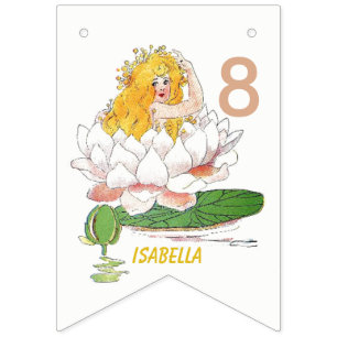 Wasserlilie Fairy Blume Niedliches Mädchen Wimpelkette