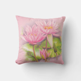 Wasserlilie feine Art rosa Kissen