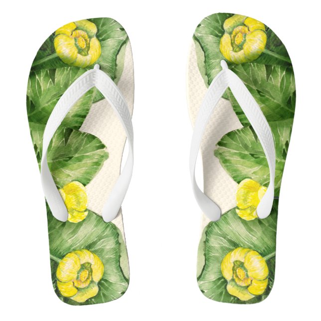 Wasserlilie Flip Flops (Fußbett)