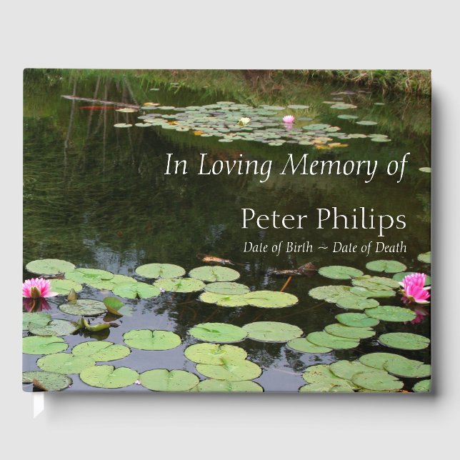 Wasserlilie Friedlich Garden Celebration of Life H Gästebuch (Vorderseite)
