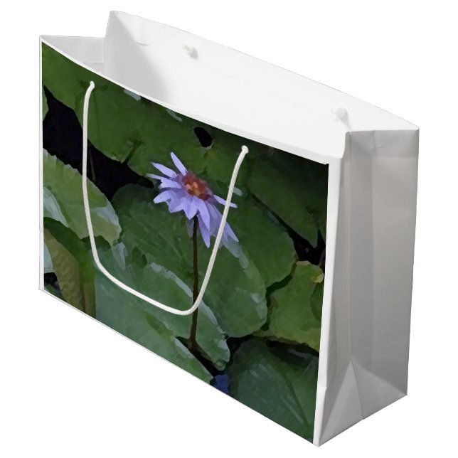 Wasserlilie Große Geschenktüte (Vorderseite Schrägansicht)