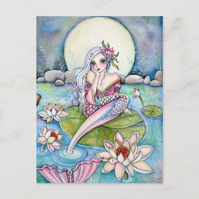 Wasserlilie Meerjungfrau - Postkarte (Vorderseite)