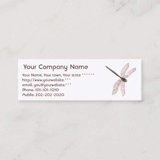 Wasserlilie Mini Visitenkarte (Vorderseite)