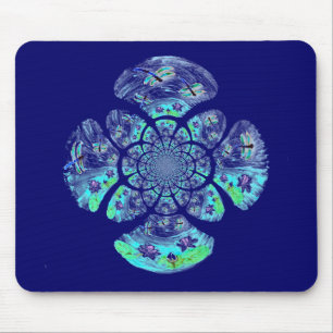 Wasserlilie Naturmuster Dragonflies Mousepad