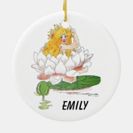 Wasserlilie Niedliche Blume Kind Blumenmaus Mädche Keramik Ornament