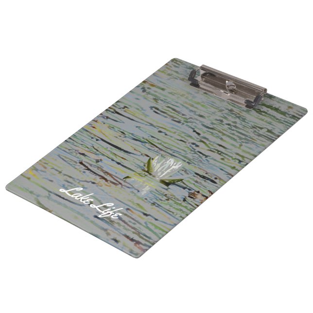 Wasserlilie Pond Blume Kletterwand Klemmbrett (Schrägansicht)