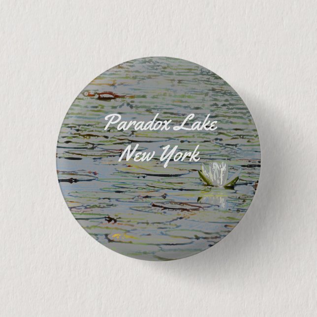 Wasserlilie Pond Lake Blume I Button Schaltfläche (Vorderseite)