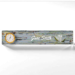 Wasserlilie Pond Lake Blume I Schreibtisch Name Pl Namensplakette