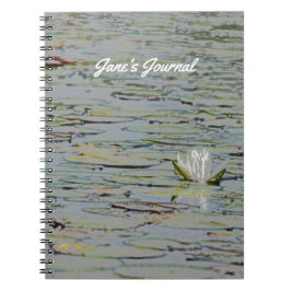 Wasserlilie Pond Lake Blume I SpiralNotebook Notizblock
