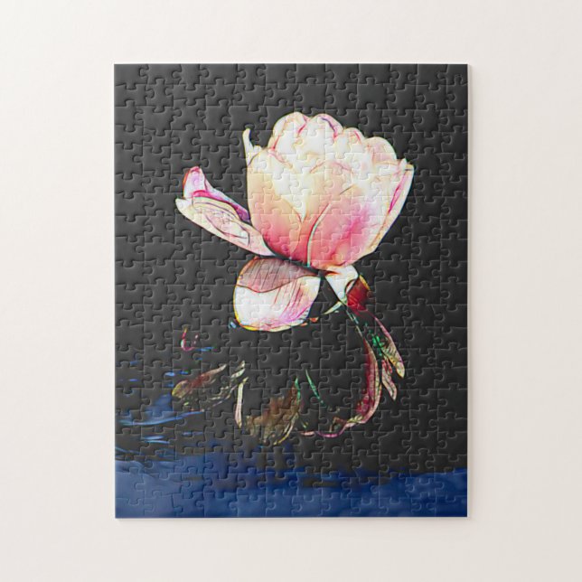 Wasserlilie-Puzzle aus Hartglas (Vertikal)