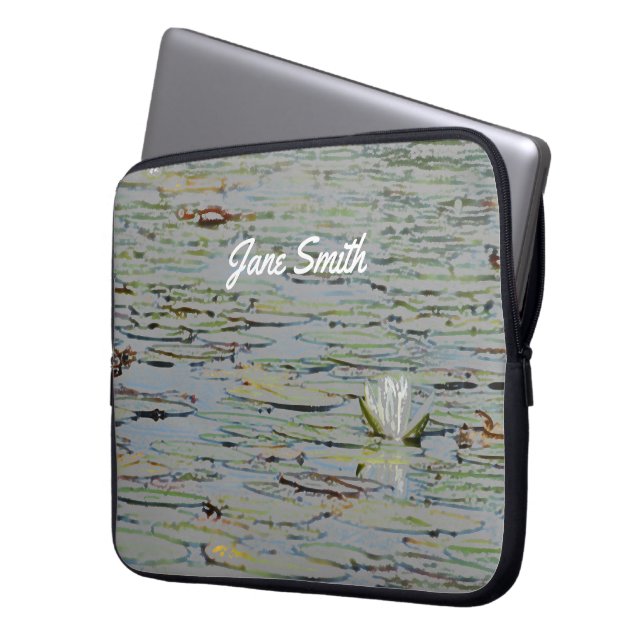 Wasserlilie See Blume I Laptopschutzhülle (Vorderseite Links)