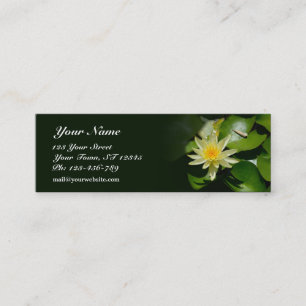Wasserlilie Skinny Business Card Mini Visitenkarte