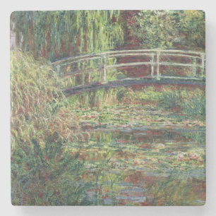Wasserlilie-Teich Claudes Monet  : Rosa Harmony, Steinuntersetzer