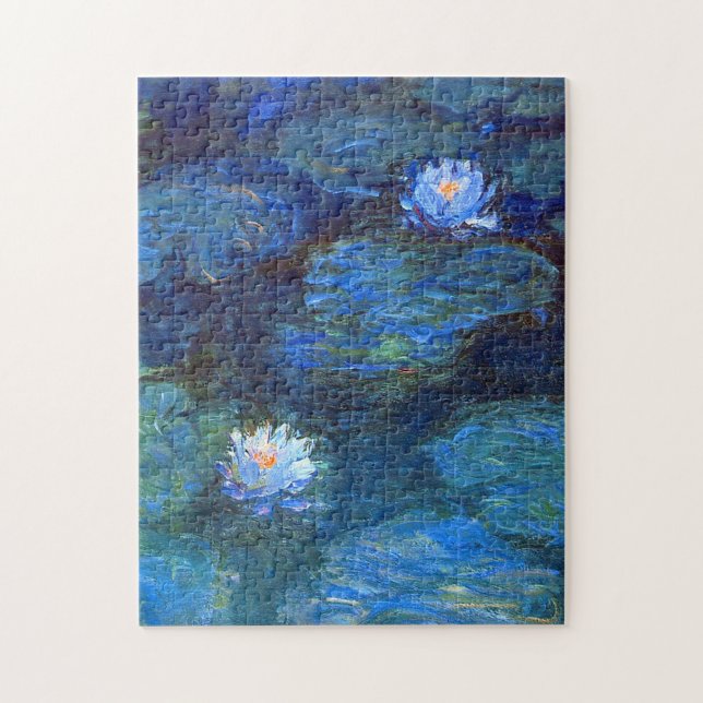 Wasserlilie Teich in Blauen Claude Monet Kunstvoll (Vertikal)