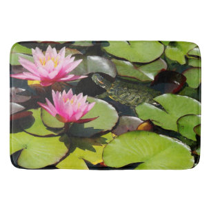 Wasserlilie-Teich Lilypads Badematte