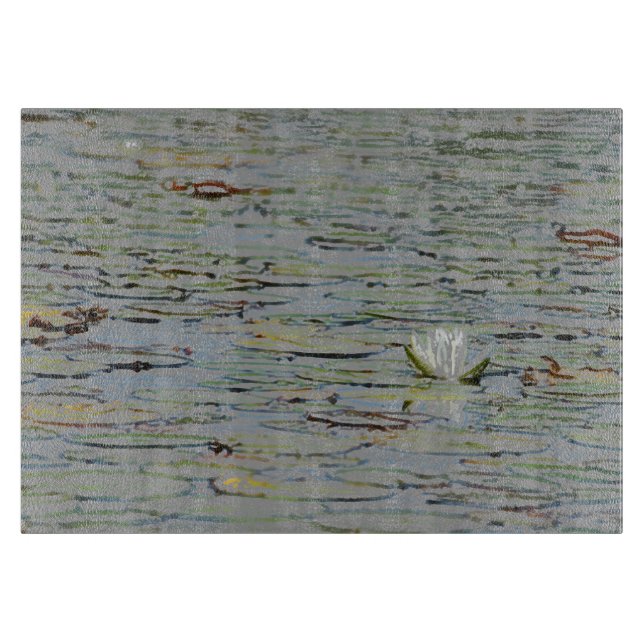 Wasserlilie Wildblume Schneidebrett (Vorderseite)