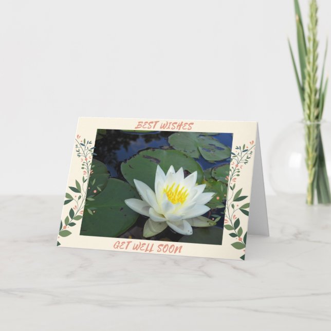 Wasserlilie wird gut karte (Vorderseite)