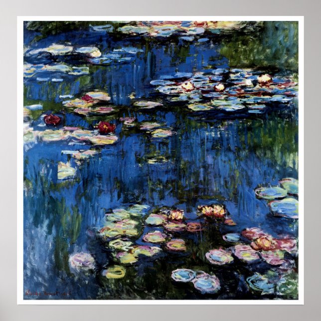 Wasserlilien; 1914 von Monet Poster (Vorne)