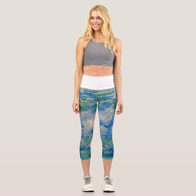 Wasserlilien, 1916-1919 von Claude Monet Capri Leggings (Vorderseite)