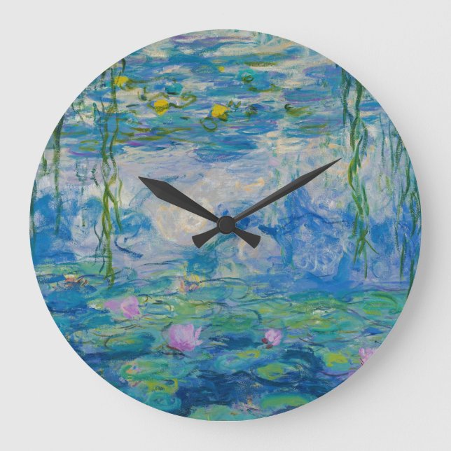 Wasserlilien, 1916-1919 von Claude Monet Große Wanduhr (Vorderseite)