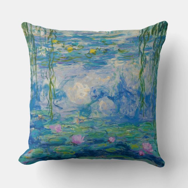 Wasserlilien, 1916-1919 von Claude Monet Kissen (Vorderseite)
