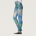 Wasserlilien, 1916-1919 von Claude Monet Leggings<br><div class="desc">Claude Monet - Wasserlilien, 1916-1919. Oscar-Claude Monet (1840-1926) war ein französischer Maler und Gründer impressionistischen Gemäldes, der als wichtiger Vorläufer des Modernismus angesehen wird, insbesondere in seinen Versuchen, die Natur so zu malen, wie er sie wahrnahm.</div>