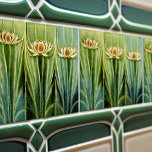 Wasserlilien Art Deco Florenz Fliese<br><div class="desc">Willkommen bei CreaTile! Hier finden Sie handgefertigte Fliesen, die ich persönlich gemacht habe und Vintage Keramik und Porzellan Tonziegel, ob gefärbt oder natürlich. Ich habe die Liebe, Fliesen und Keramik Produkte zu entwerfen, in der Hoffnung, Ihnen einen Weg zu geben, Ihre Zuhause in etwas zu verwandeln, das Sie immer wieder...</div>