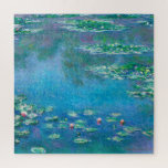Wasserlilien, Claude Monet Decoupage<br><div class="desc">"Ein Augenblick, ein Aspekt der Natur enthält alles", sagte Claude Monet, in Bezug auf seine späten Meisterwerke, die Wasserlandschaften, die er auf seiner Zuhause in Giverny zwischen 1897 und seinem Tod 1926 produziert hat. In dieser räumlich zweideutigen Leinwand schaute der Künstler nach unten und konzentrierte sich ausschließlich auf die Oberfläche...</div>