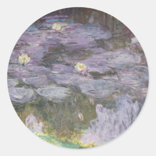 Wasserlilien Claudes Monet   Runder Aufkleber