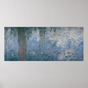 Wasserlilien Claudes Monet  : Weinende Weiden, Poster