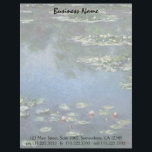 Wasserlilien durch Claude Monet, Vintage Blumen Briefkopf<br><div class="desc">Wasser-Lilien (1906) durch Claude Monet ist eine Blumenmalerei Vintage des Impressionismus der feinen Kunst Landschafts. Sie ist eine vieler Veränderungen der Wasserlilienmalereien, die Monet in seinem Blumengarten in Giverny, Frankreich malte. Wasserlilie-Blumen in einem Frühlingsjahreszeitteich. Über den Künstler: Claude Monet (1840-1926) war ein Gründer der französischen Impressionistmalereibewegung mit die meisten seinen...</div>