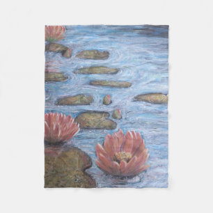 Wasserlilien Fleecedecke