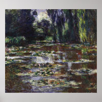 Wasserlilien in Pond von Claude Monet, Vintage Kun