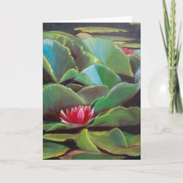 Wasserlilien Karte (Vorderseite)