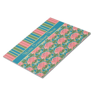Wasserlilien, Libellen, Stripes Notepad, Jotter Notizblock