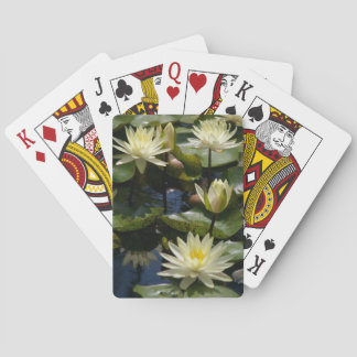 Wasserlilien mit weißem Lotus und Lilpads Spielkarten