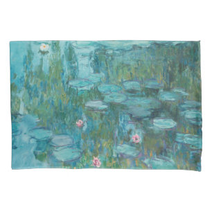 Wasserlilien, Ölgemälde der Kunst, Claude Monet Kissenbezug