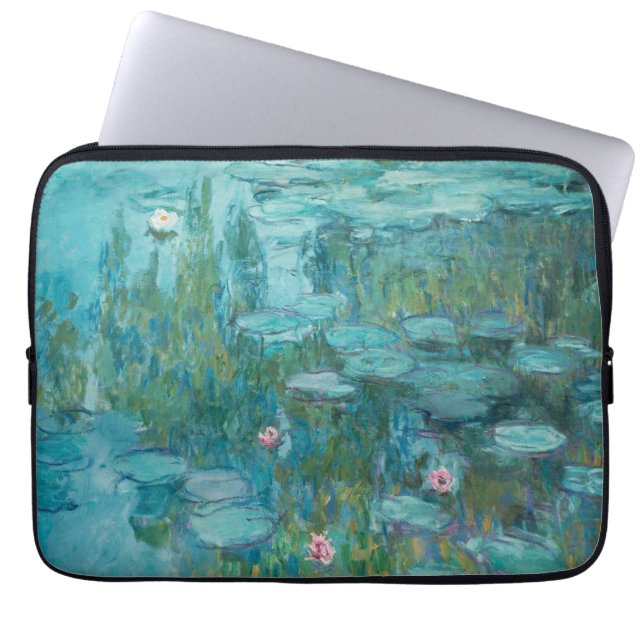 Wasserlilien, Ölgemälde der Kunst, Claude Monet Laptopschutzhülle (Vorderseite)