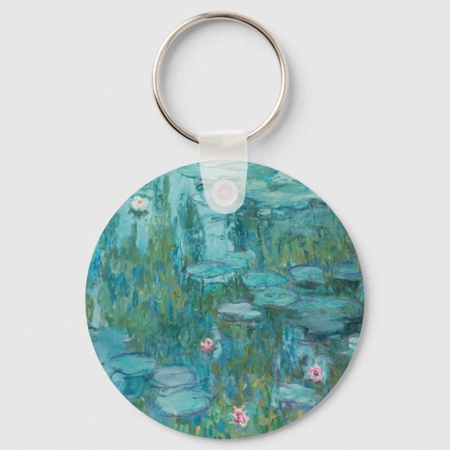 Wasserlilien, Ölgemälde der Kunst, Claude Monet Schlüsselanhänger (Vorderseite)