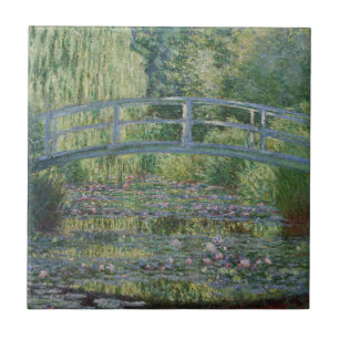 Wasserlilien und Japanische Fußbrücke Fliese