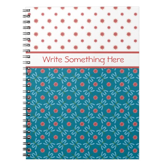 Wasserlilien und Libellen, SpiralNotebook Notizblock (Vorderseite)